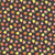 Dear Stella Fabrics Furruit Platter Purrberries Oil, fabric with a colorful strawberry pattern on a dark background.