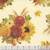 Timeless Treasures Fabrics Give Thanks Harvest Bouquets Metallic Cream
