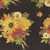 Timeless Treasures Fabrics Give Thanks Harvest Bouquets Metallic Black