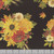 Timeless Treasures Fabrics Give Thanks Harvest Bouquets Metallic Black