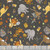 Studio E Fabrics Haunted Acre Wood W.A. Dodge Costumed Crew Charcoal