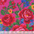 Elizabeths Studio Fabrics Kokum Scarf Babushka Ukrainian Embroidered Rose Hot Pink