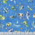 Quilting Treasures Fabrics QT Cuties Dan Morris Creative Blue Aliens