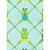 Hamilton Fabrics Ribbit Aqua Blue Swimming Suit Frogs Lattice