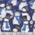 Wilmington Prints Let it Snow-Man! Danielle Leone Packed Snowmen Dark Blue