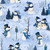Wilmington Prints Let it Snow-Man! Danielle Leone Scenic Snowmen Light Blue