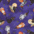 Wilmington Prints Spooky Tails Nancy Mink Tossed Cats Purple