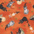 Wilmington Prints Spooky Tails Nancy Mink Tossed Cats Orange