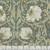 Free Spirit Fabrics Leicester William Morris and Co Small Pimpernel Olive, floral fabric with large white flowers and green leaves on a dark olive background.