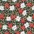 Benartex Fabrics Heartland Holiday  Nicole DeCamp Holiday Poinsettia Black