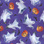 Benartex Fabrics Ghostly Soiree Nicole DeCamp Ghostly Parade Purple