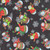 Benartex Fabrics Snow Joy Debbie Hron Black Snow Joy Snowman Village Stripe