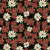 Benartex Fabrics Holiday Nouveau Black Art Nouveau Poinsettias