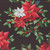 Benartex Fabrics Heartland Holiday  Nicole DeCamp Poinsettia Bouquet Black