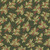 Benartex Fabrics Christmas At Home April Cornell New Holly Dark Green, holiday holly berry pattern on dark green background.
