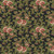 Benartex Fabrics Christmas At Home April Cornell Dalmia Floral Spray Black, Christmas floral fabric with pink and green floral pattern on a black background.