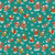 Benartex Fabrics Snow Joy Debbie Hron Teal Blue Snow Joy