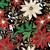 Benartex Fabrics Holiday Nouveau  Kanvas Studio Poinsettia Jacobean Black