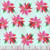 Benartex Fabrics Magical Season  Katie Daisy Painterly Poinsettia Light Turquoise