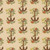Moda Fabrics Saltwater Cathe Holden Knot On Call Cross Stitch Vintage Ephemera Natural Cream, detailed view of a cross stitch fabric pattern featuring nautical-themed motifs with boats and trees in warm tones.