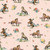 Riley Blake Fabrics Cowgirl Echo Park Main Blush, fabric with cowboy and horse illustrations, floral patterns, and desert mountain scenes on a blush pink background.