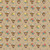 Riley Blake Fabrics Cowgirl Echo Park Highland Cows Brown, fabric pattern with Highland cow heads adorned with floral crowns and colorful bouquets on a beige background.