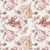 Riley Blake Fabrics Daybreak on the Prairie 108 Inch Wide Quilt Back Peonies Blue Cream, floral fabric with large pink and peach peony flowers and green leaves on a cream background.