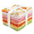 Riley Blake Fabrics Peach Cobbler Lily Asbury Fat Quarter Bundle, 21 Pcs, a neatly stacked bundle of colorful fabric squares with floral and citrus patterns in pink, orange, green, and white.