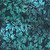 Windham Fabrics Anthology Batiks Kashmir Jacqueline de Jonge Maple Leaves Dark Teal, artistic fabric with dark teal maple leaf patterns on a turquoise background.
