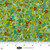 Blank Quilting Fabrics Enchanted Canopy Teal Blue Ladybugs on Leaves, close-up of vibrant fabric with ladybugs and green leaves on teal background.