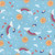 Blank Quilting Fabrics Noah and Friends Blue Rainbows