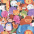 Blank Quilting Fabrics Noah and Friends Blue Yellow Collage