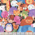 Blank Quilting Fabrics Noah and Friends Blue Yellow Collage