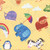 Blank Quilting Fabrics Noah and Friends Yellow Allover Characters