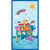 Blank Quilting Fabrics Noah and Friends Cobalt Blue Panel