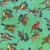 Blank Quilting Fabrics Birds and Blooms Jade Green Birds on Branches