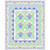 Wilmington Prints Fabrics Floral Flutter Susan Winget Baskets Quilt Kit, floral and basket pattern quilt with pastel green, purple, and white colors featuring floral and bird designs.