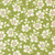 Moda Fabrics Summers End Fig Tree Co Clover Green Cosmos Florals, fabric pattern with white flowers with pink centers and green leaves on a light green background.