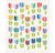 Riley Blake Fabrics Awakening Spring Awakening Quilt Kit, quilt featuring colorful tulip quilt blocks with various floral and patterned fabrics on a light background.