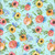 Lumin Fabrics White Owl Textiles Tranquil Blooms Tim Coffey Floral Toss Blue