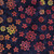 Lumin Fabrics Island Batik Spring Fling Assorted Flowers Blue Navy