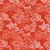 Riley Blake Fabrics Expressions Batiks Poppy Seeds Papaya Red Foliage Bouquets, vibrant fabric with red background and white botanical leaf pattern.