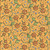 Riley Blake Fabrics Scary Scraps Janet Wecker Frisch Fall Floral Orange, fabric with a fall-themed floral pattern featuring orange flowers, green leaves, and small gray accents on a peach background.