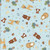 Riley Blake Fabrics Designer Flannel Baby Boy Animal Toss Blue, cute animal-themed flannel fabric with bears, lions, elephants, and other animals on a light blue background.