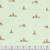 Riley Blake Fabrics Designer Flannel Sweet Cotton Tales Flopsy Fields Mint, fabric with a pattern of pink and brown bunnies and small colorful flowers on a mint green background.