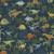 Riley Blake Fabrics Designer Flannel Cretaceous Jungle Dinos Navy