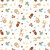 Riley Blake Fabrics Designer Flannel Baby Boy Animal Toss White