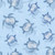Lumin Fabrics White Owl Textiles Take Me To The Sea Aqua Blue Sea Turtles Swimming - Sea turtle pattern with blue turtles on a light aqua background, perfect for ocean-themed decor.