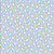Marcus Fabrics Aunt Grace Rock My Baby Judie Rothermel Bunny Blue fabric, featuring a pattern of white bunnies and yellow flowers on a light blue background.