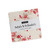Moda Fabrics Petals And Polka Dots Bunny Hill Designs Mini Charms 2.5 Inch Squares Mini, fabric sample with floral and polka dot patterns in pink, red, and cream colors.